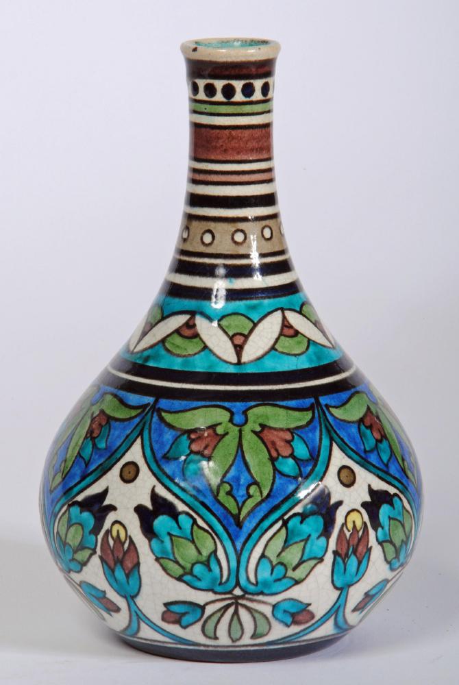 A BURMANTOFTS "FAIENCE" ANGLO-PERSIAN BOTTLE VASE Image
