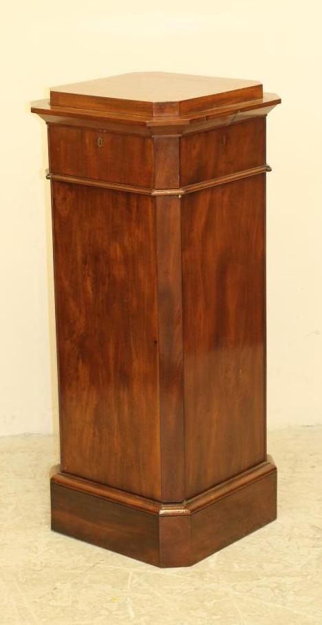 A MAHOGANY PEDESTAL CUPBOARD Image