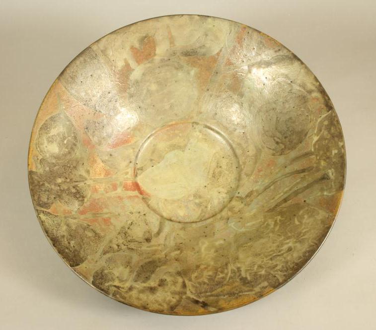 A LARGE STUDIO POTTERY BOWL in the style of Sutton Taylor Image