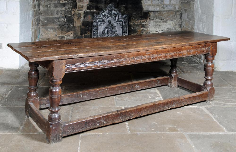 AN OAK REFECTORY TABLE Image