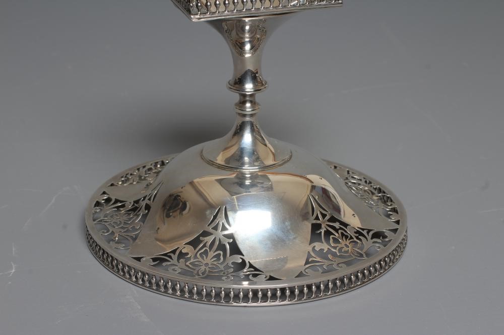 A GEORGE V SILVER PEDESTAL TAZZA by J Rodgers & Sons Ltd. Image