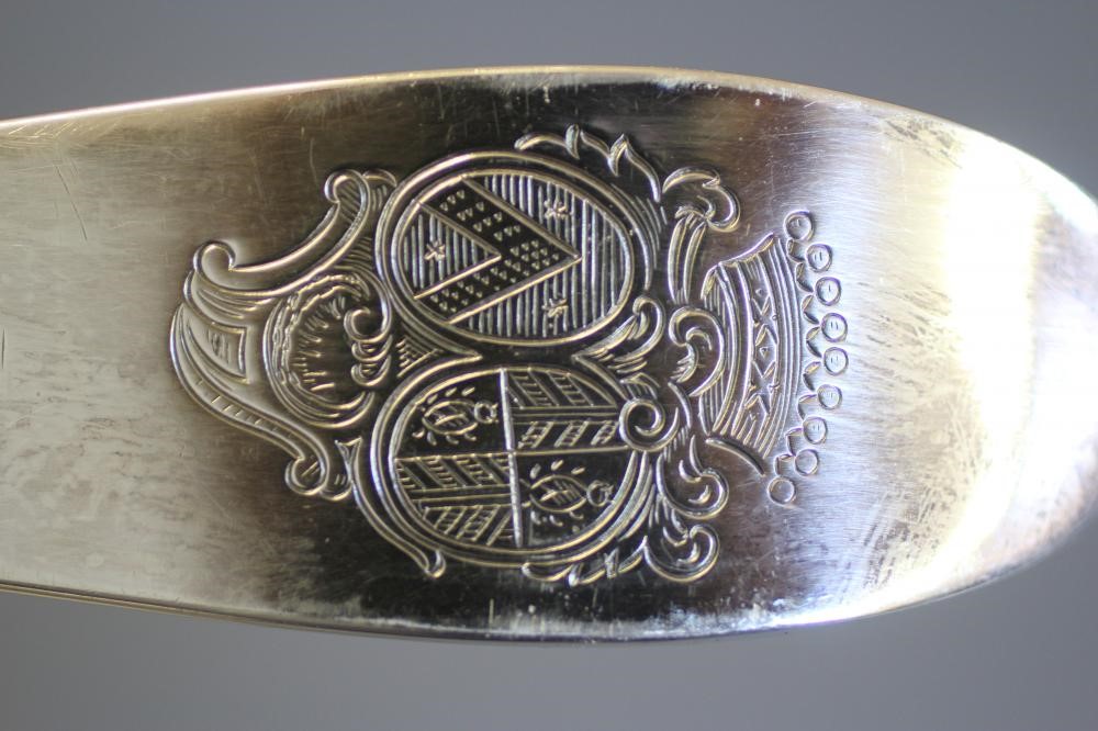 A GORHAM EPNS REPLICA BASTING SPOON, stamped Rochambeau1789, 12 1/2" long (Est. plus 24% premium Image