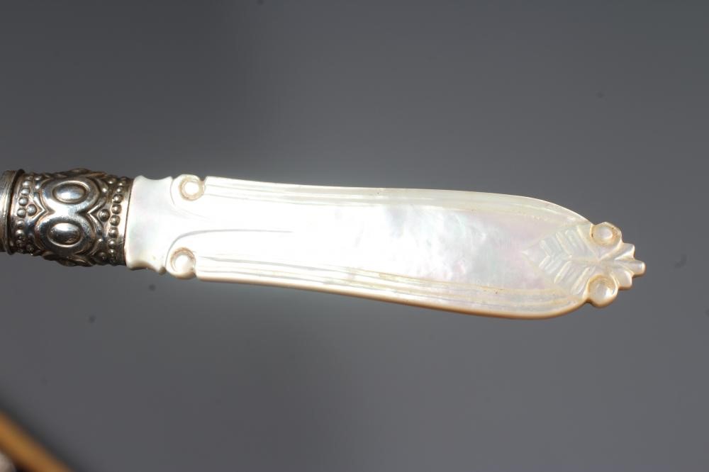 A SET OF TWELVE PAIRS OF VICTORIAN SILVER FRUIT KNIVES AND FORKS by Harrison Bros. & Howson Image