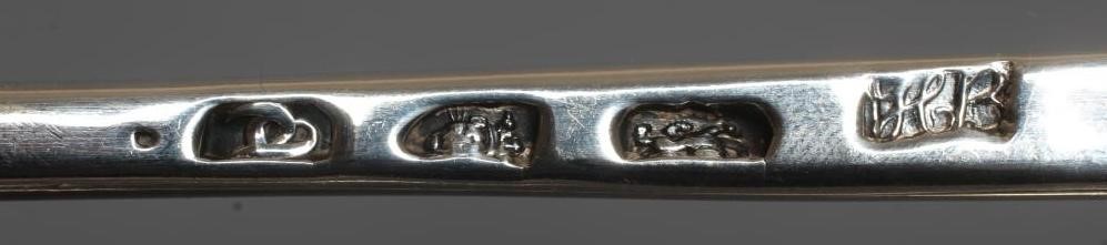 A GEORGE III SILVER HANOVERIAN PATTERN SOUP LADLE by Hester Bateman, London probably 1774, with Image