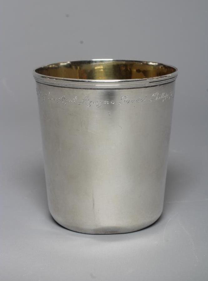 A WILLIAM IV SILVER BEAKER Image
