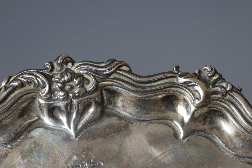 A LATE VICTORIAN SILVER SALVER by Walker & Hall Image