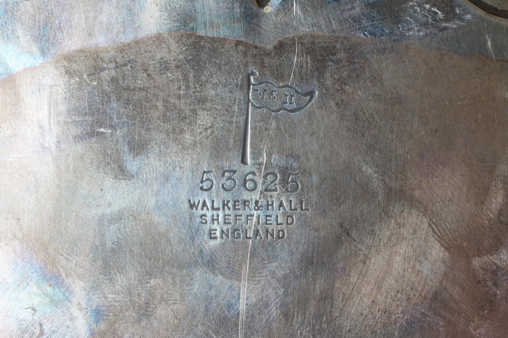 A LATE VICTORIAN SILVER SALVER by Walker & Hall Image