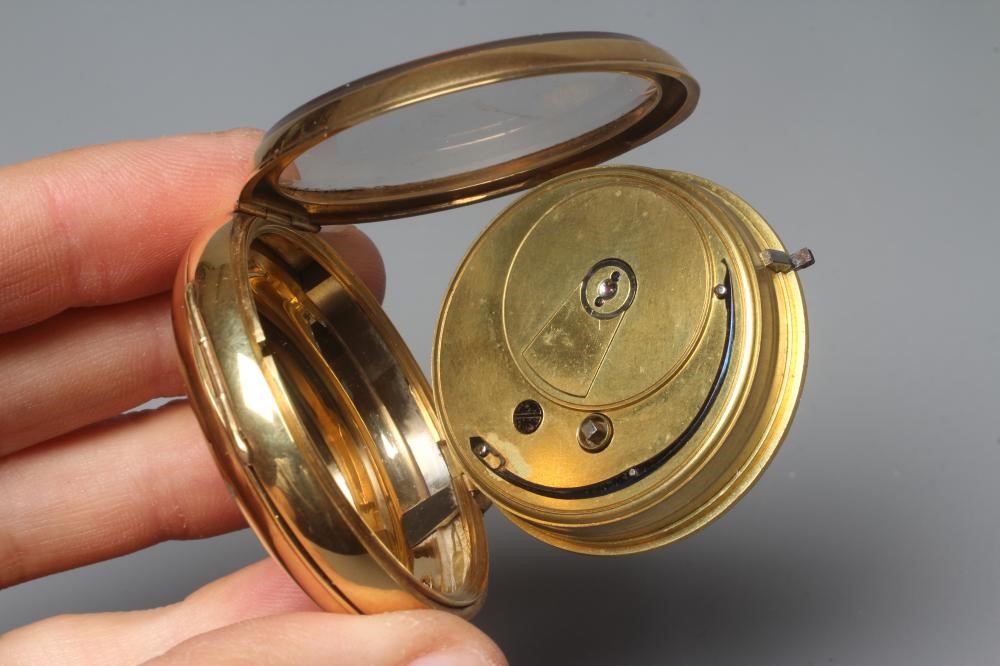 A LATE VICTORIAN 18CT KEY WIND GOLD POCKET WATCH BY A ROHRER Image
