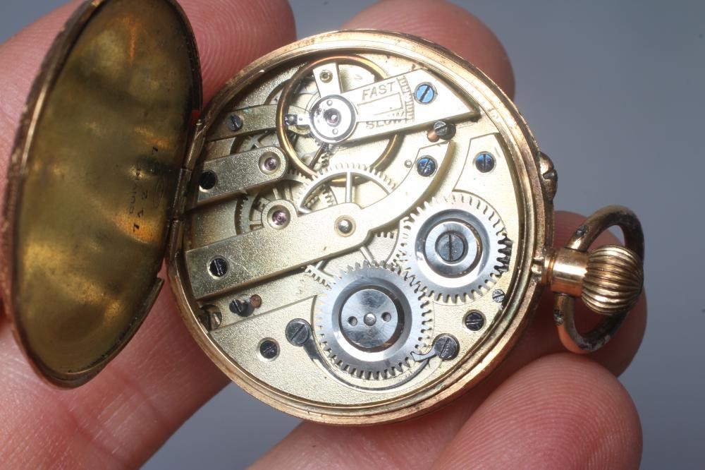 A LADY'S TOP WIND FOB WATCH stamped 18K Image