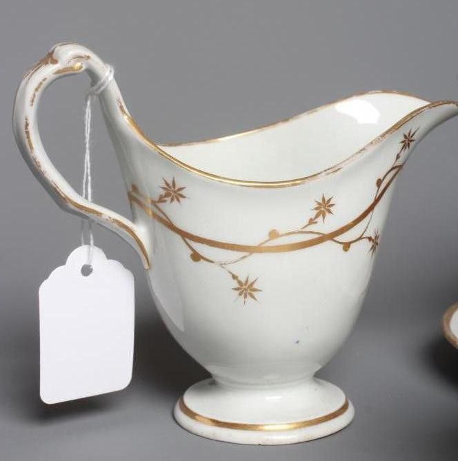 A NEWHALL PORCELAIN TEA AND COFFEE SERVICE gilded with pattern number 52 Image