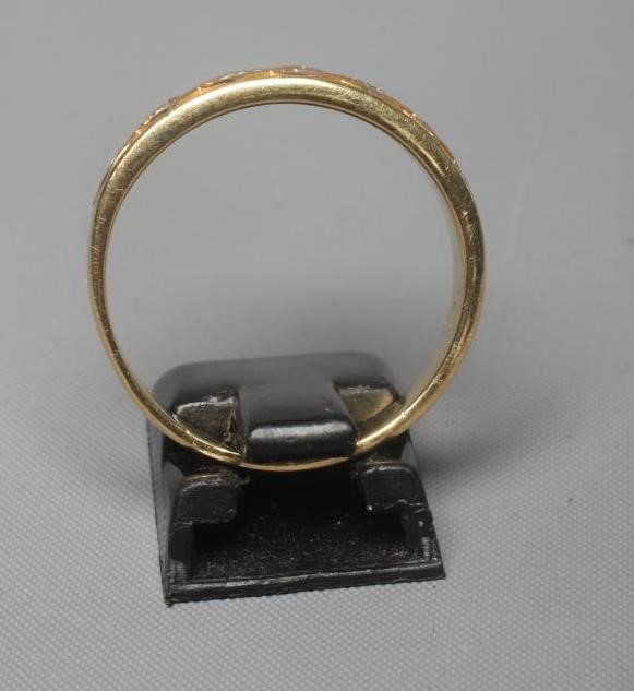 A GENTLEMAN'S DIAMOND HALF HOOP ETERNITY RING Image