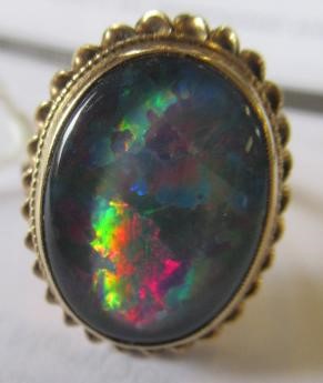 A BLACK OPAL DRESS RING Image