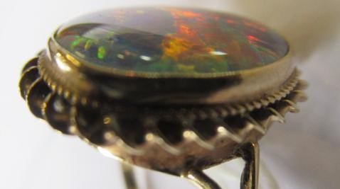 A BLACK OPAL DRESS RING Image