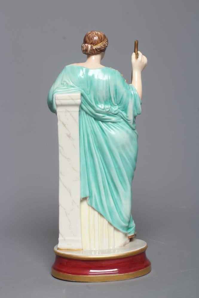 A VICTORIAN ROYAL WORCESTER PORCELAIN FIGURE modelled as a classical maiden Image