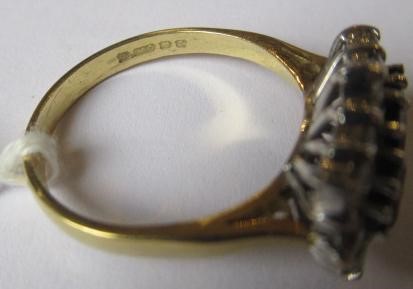 A SAPPHIRE AND DIAMOND DRESS RING Image