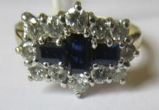 A SAPPHIRE AND DIAMOND DRESS RING Image