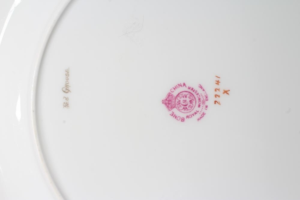 JAMES STINTON - TWO ROYAL WORCESTER PORCELAIN CABINET PLATES centrally painted with landscape Image