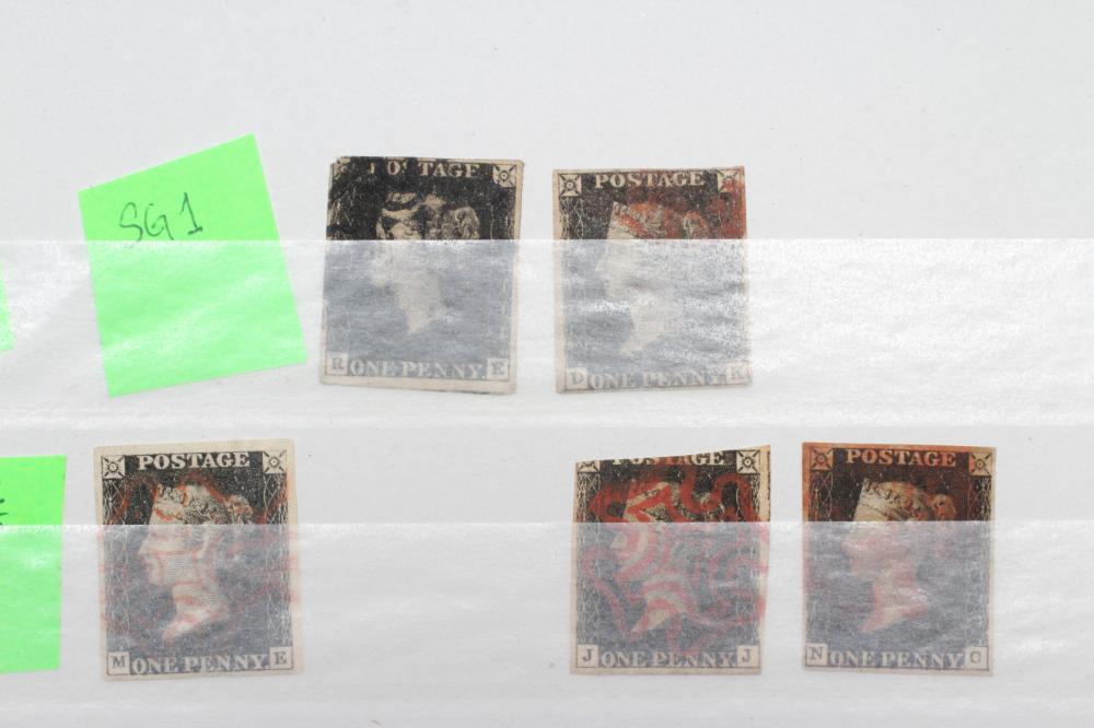 GB COLLECTION STAMP ALBUM including five 1840 1d (varying margins) Image