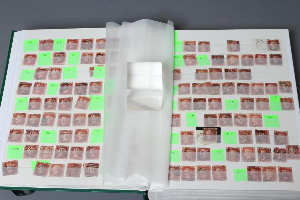 GB COLLECTION STAMP ALBUM including five 1840 1d (varying margins) Image