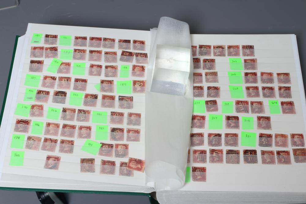 GB COLLECTION STAMP ALBUM including five 1840 1d (varying margins) Image
