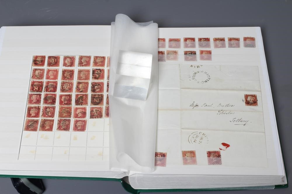 GB COLLECTION STAMP ALBUM including five 1840 1d (varying margins) Image