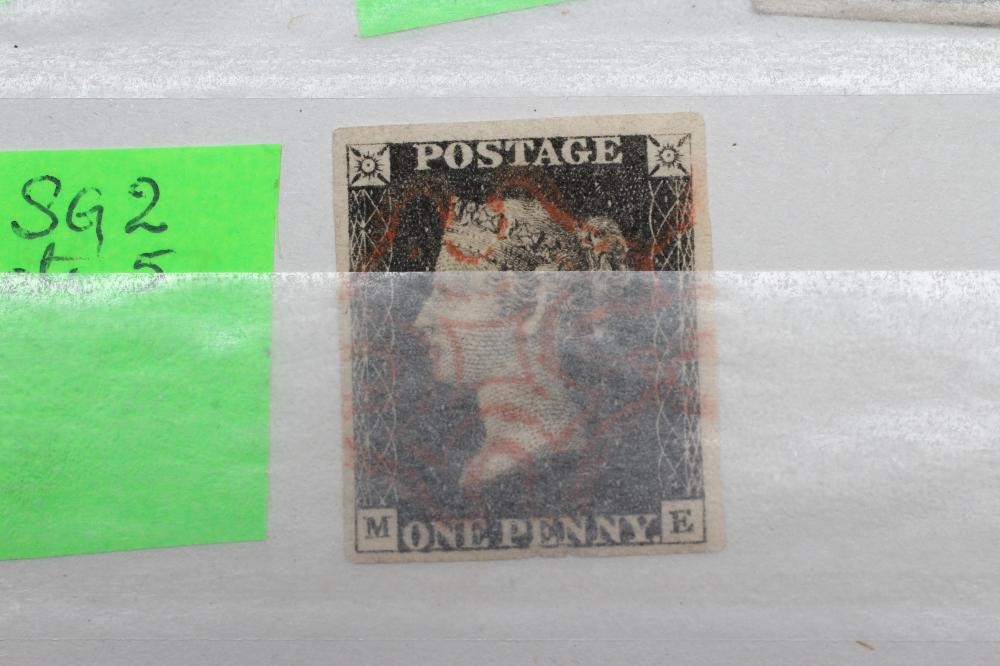 GB COLLECTION STAMP ALBUM including five 1840 1d (varying margins) Image