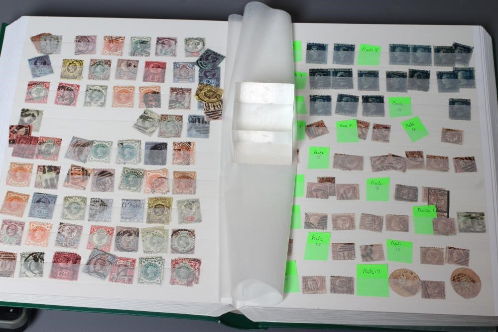 GB COLLECTION STAMP ALBUM including five 1840 1d (varying margins) Image