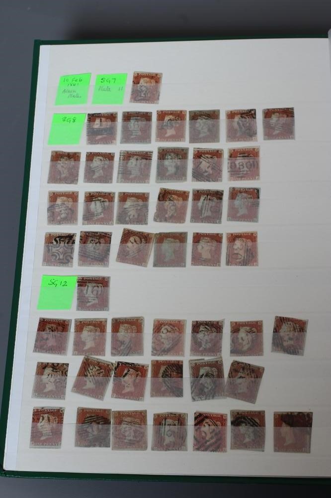 GB COLLECTION STAMP ALBUM including five 1840 1d (varying margins) Image