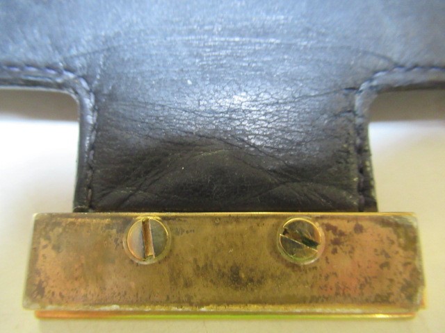 AN HERMES NAVY BLUE LEATHER CONSTANCE HANDBAG Image