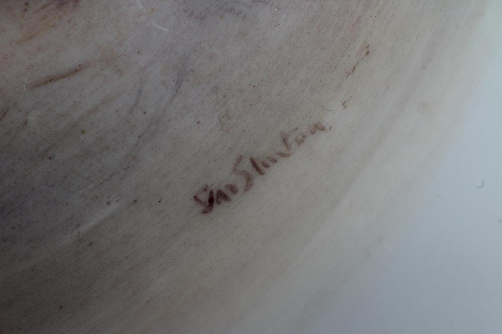 JAMES STINTON - TWO ROYAL WORCESTER PORCELAIN CABINET PLATES centrally painted with landscape Image