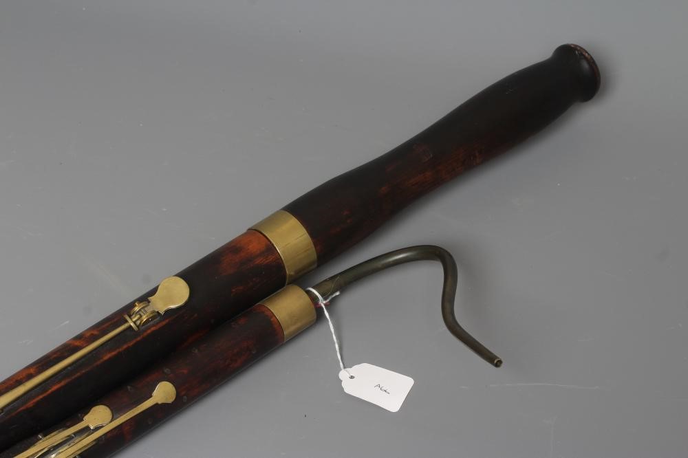 AN ENGLISH STAINED PEARWOOD BASSOON BY W MILHOUSE Image