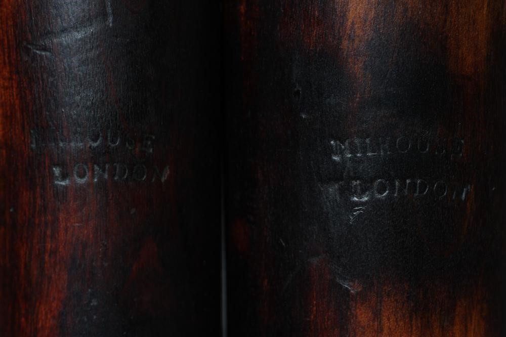 AN ENGLISH STAINED PEARWOOD BASSOON BY W MILHOUSE Image