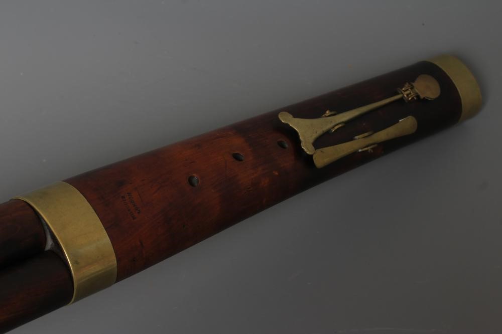 AN ENGLISH STAINED PEARWOOD BASSOON BY W MILHOUSE Image