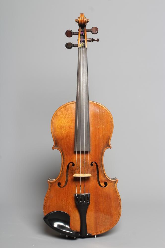 A VIOLIN with 14" two piece back Image
