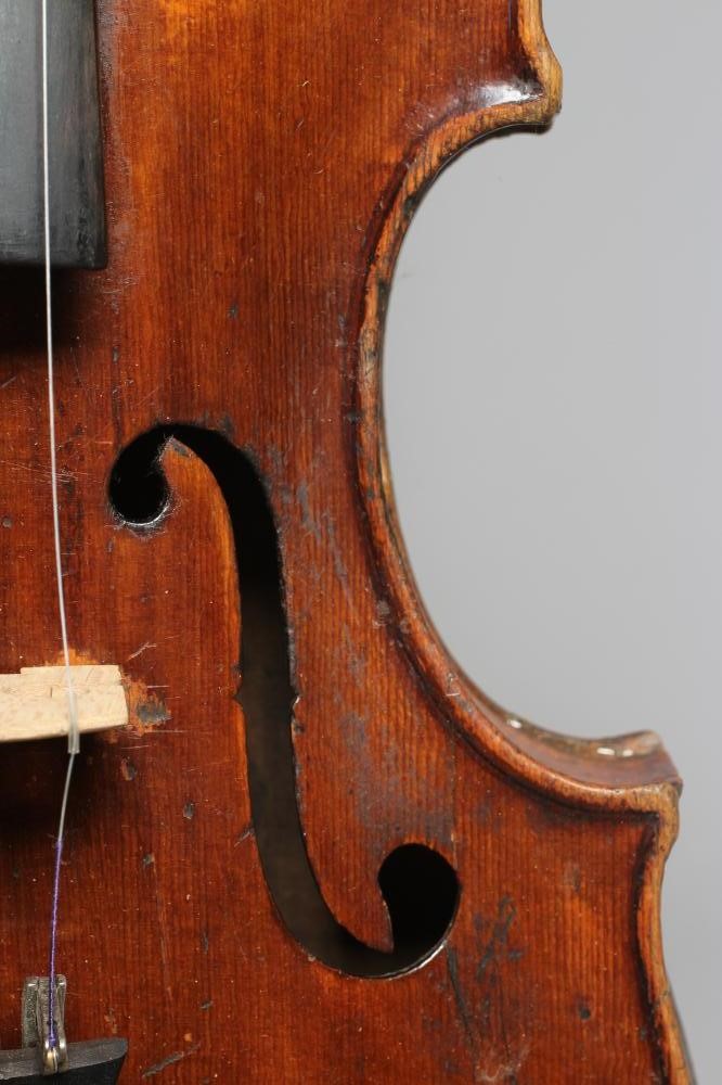 A VIOLIN with 14" one piece back Image