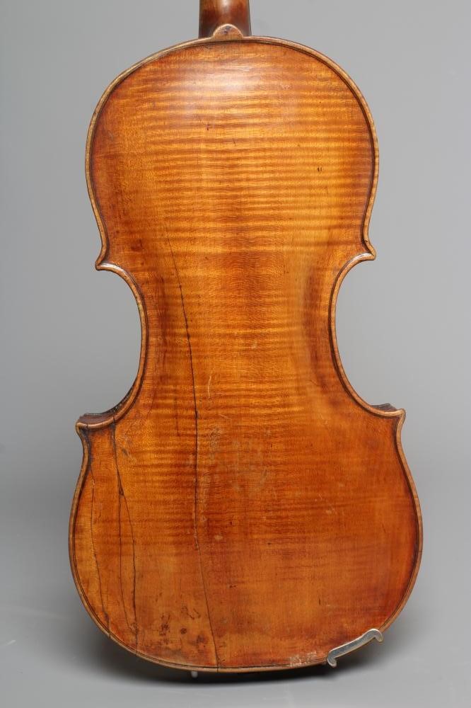 A VIOLIN with 14" one piece back Image
