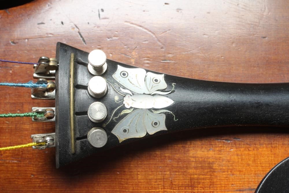 A VIOLIN with 14" one piece back Image