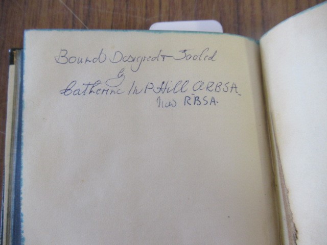 CATHERINE HILL (exh.1930's) Eight books bound by Catherine Hill including Spiritual Tales and Image