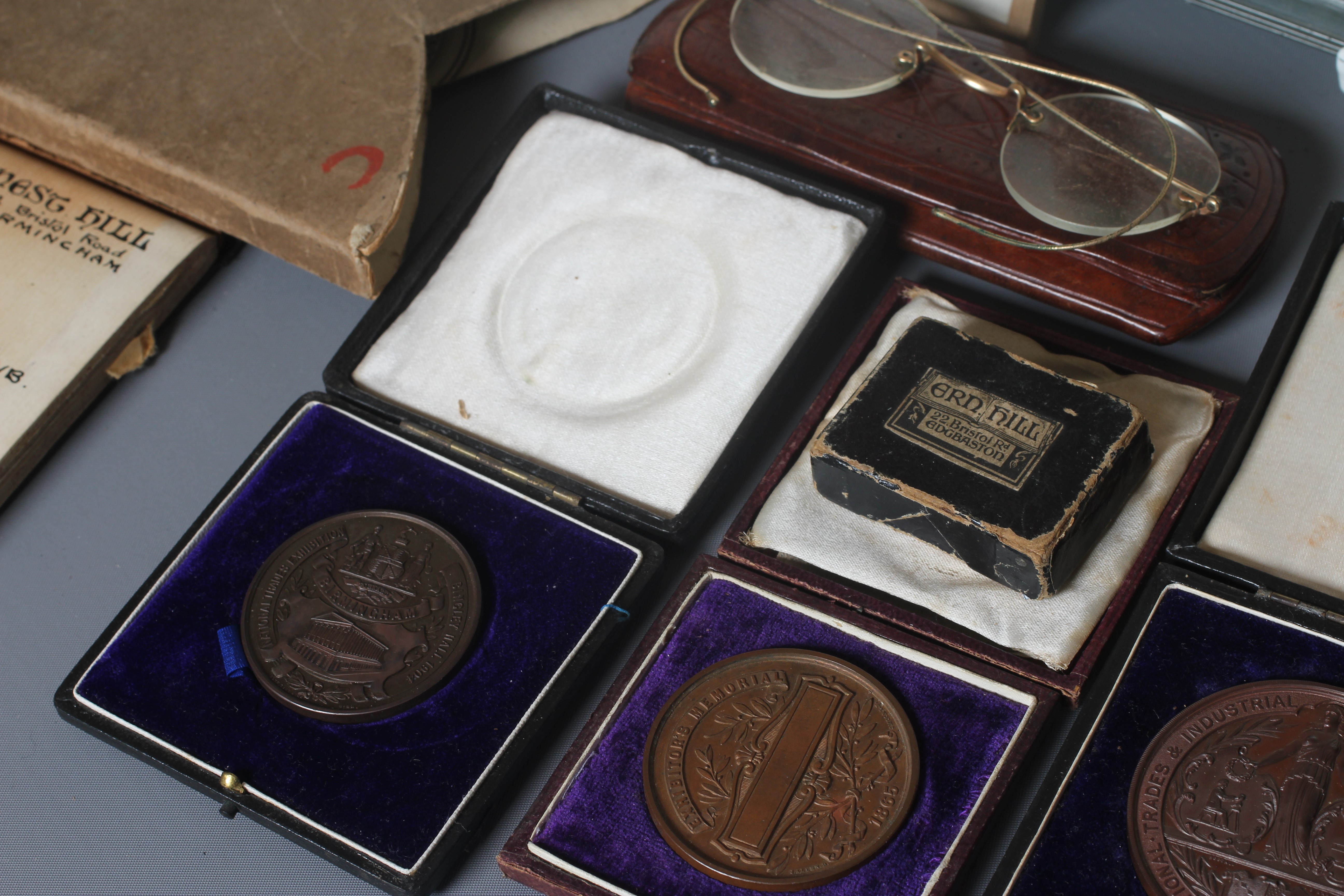 ERNEST F HILL RBSA (act.1897-1940) A collection of items belonging to the artist including a print Image