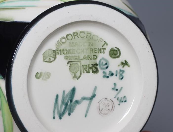 A MOORCROFT POTTERY LADY BEATRIX STANLEY RHS VASE, 2019, designed by Nicola Slaney, 2 of a Ltd. Ed. Image