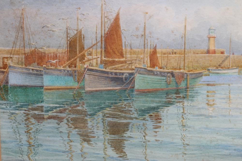ERNEST F HILL RBSA (act.1897-1940) The Harbour, St Ives, signed lower left, watercolour, 10" x 15", Image