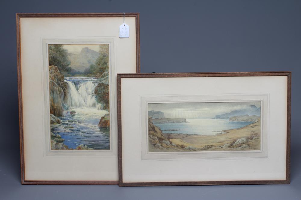 ERNEST F HILL RBSA (act.1897-1940) Langdale Pikes from Skelwith Force Image