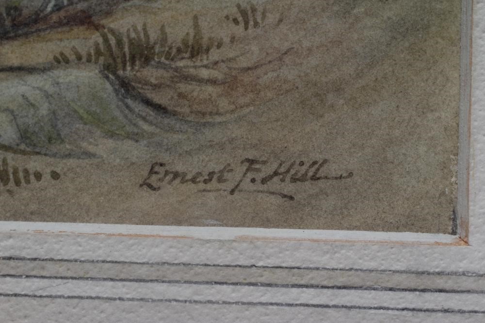 ERNEST F HILL RBSA (act.1897-1940) Langdale Pikes from Skelwith Force Image