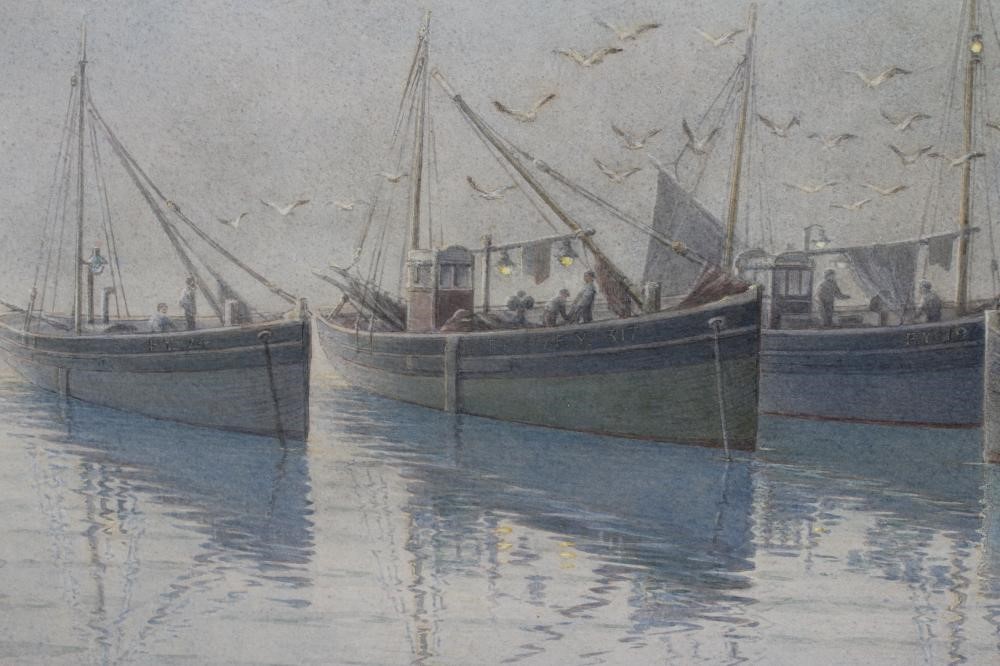 ERNEST F HILL RBSA (act.1897-1940) Waiting for the Morning Mist to Lift Image