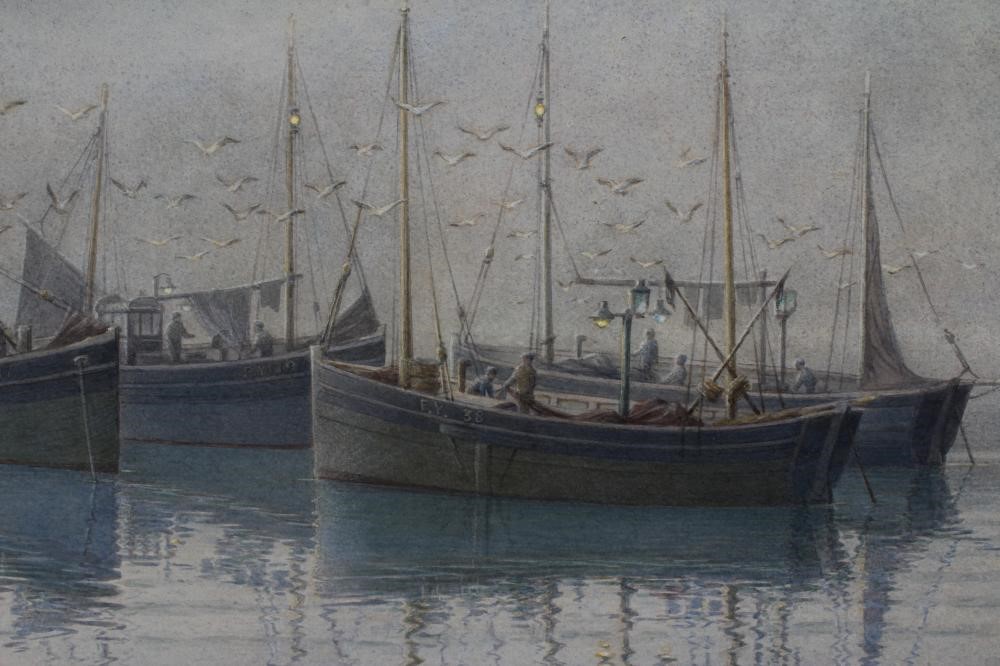 ERNEST F HILL RBSA (act.1897-1940) Waiting for the Morning Mist to Lift Image