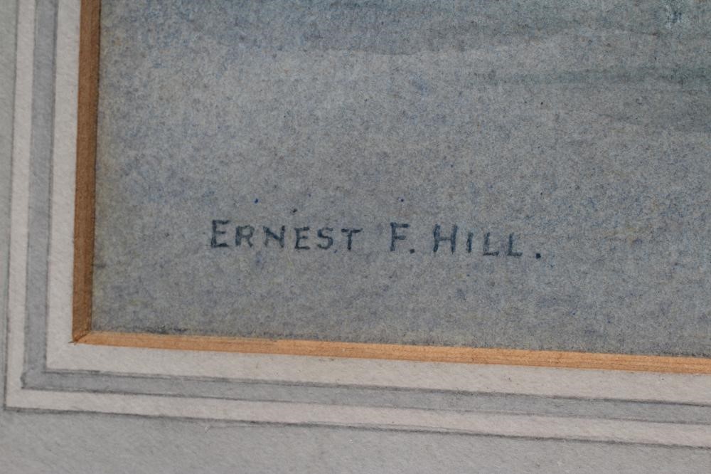 ERNEST F HILL RBSA (act.1897-1940) Waiting for the Morning Mist to Lift Image
