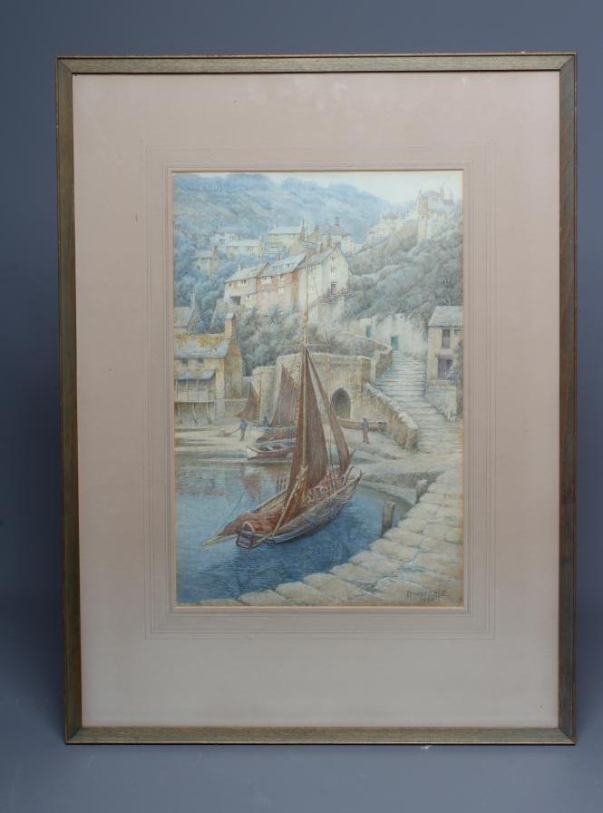 ERNEST F HILL RBSA (act.1897-1940) Clovelly Harbour, North Devon Image