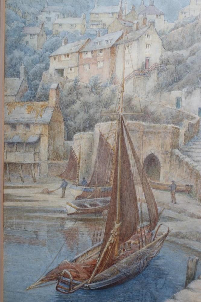 ERNEST F HILL RBSA (act.1897-1940) Clovelly Harbour, North Devon Image