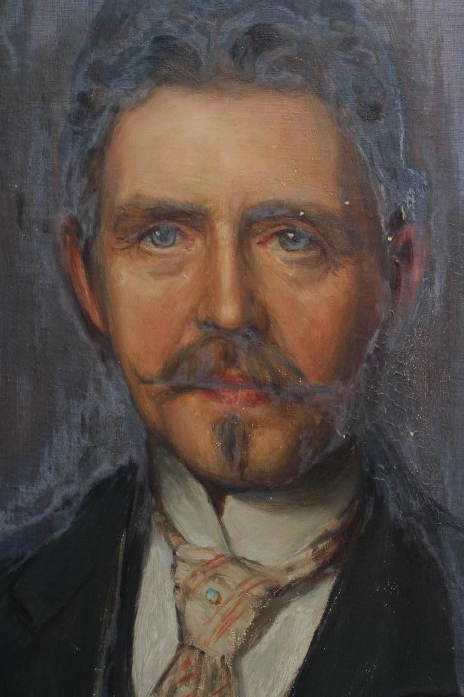 ERNEST F HILL RBSA (act.1897-1940) Portrait of a Gentleman Image