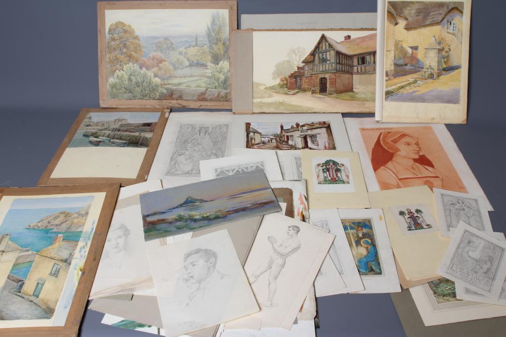 ERNEST F HILL RBSA (act.1897-1940) A collection of unframed watercolours Image